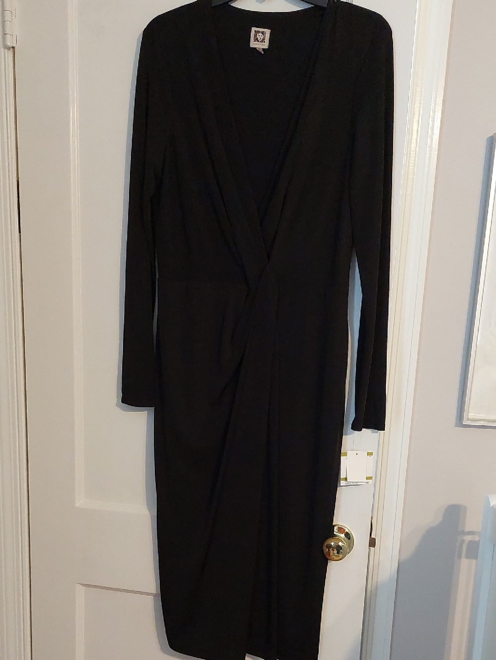 NWT: Classic Jersey Black Wrap Dress